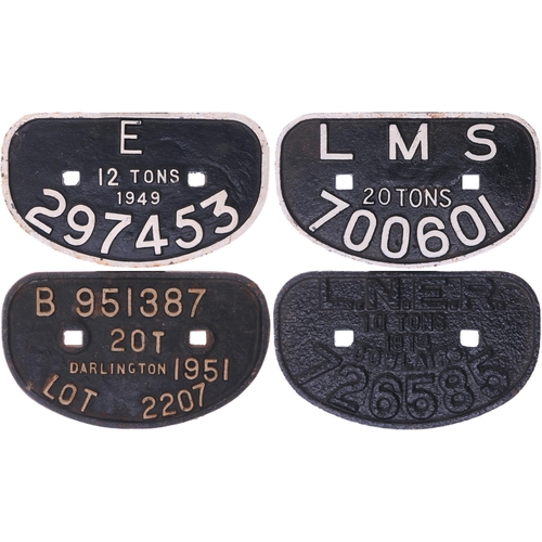 1016 - D wagon plates , as shown. (4)