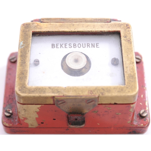 1022 - SR / BR(S) Bekesbourne emergency release button within a glazed brass case, 4