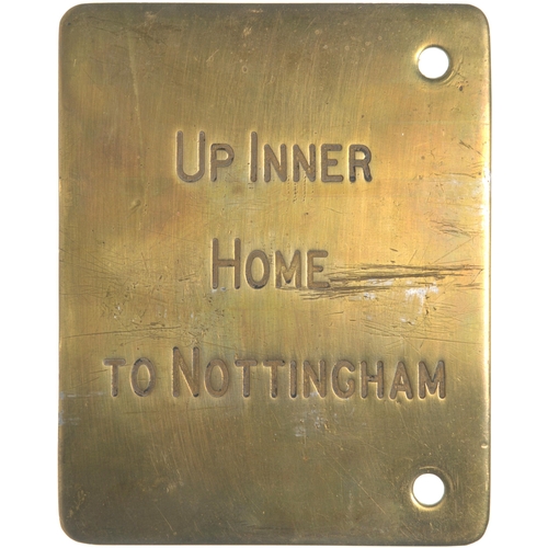 1026 - Midland Railway backplates, UP INNER HOME TO NOTTINGHAM, DISC FROM DOWN SIDINGS TO DOWN LINE, POINTS... 