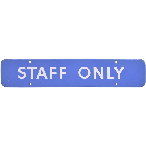 1092 - BR(Sc) doorplate, STAFF ONLY, (f/f), enamel, 18