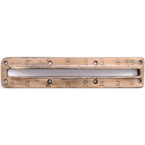 1102 - Loco reverser plate, brass, length 14