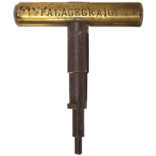 1104 - Ground frame key, PALACEGRAIG BRANCH, name stamped on heavy brass head, 5