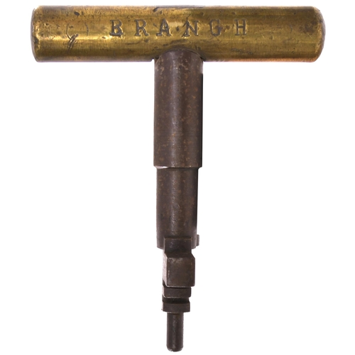 1104 - Ground frame key, PALACEGRAIG BRANCH, name stamped on heavy brass head, 5