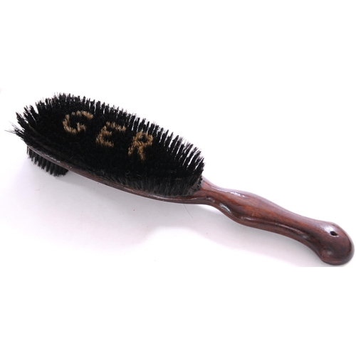 1109 - GER clothes brush, initials in white bristles, length 14