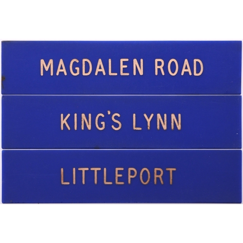 1121 - Liverpool Street departure indicator plates (barrier indicator), LITTLEPORT, KING'S LYNN, MAGDALEN R... 