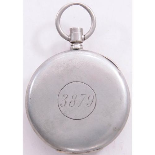 1142 - LNWR pocket watch, 3879 on the back of the case in the usual LNWR style, top winder detached, watch ... 