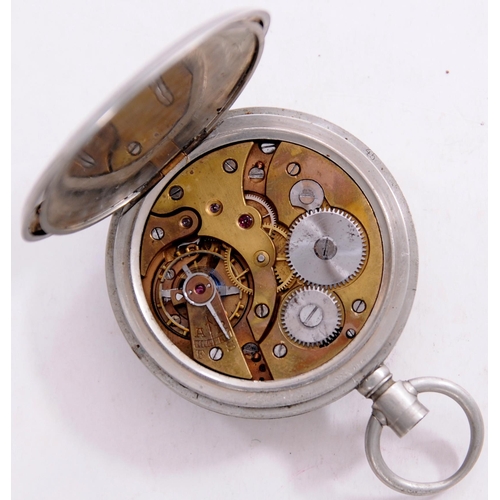 1142 - LNWR pocket watch, 3879 on the back of the case in the usual LNWR style, top winder detached, watch ... 