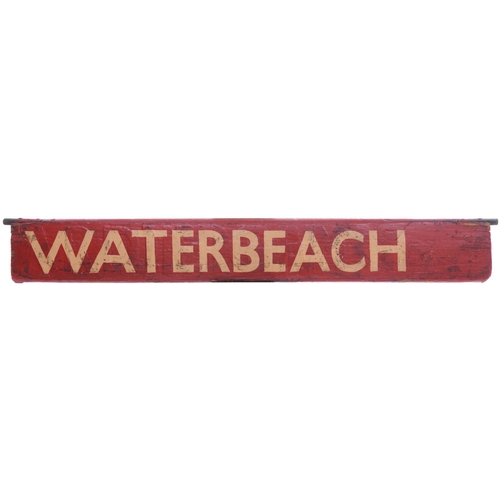 1143 - Liverpool Street departure indicator plates, CAMBRIDGE, WATERBEACH, WHITTLESFORD, DOWNHAM, painted w... 