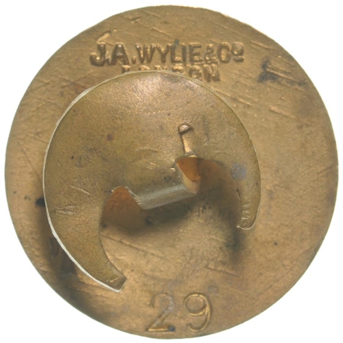 1150 - First World War badge, NORTH BRITISH RAILWAY, RAILWAY SERVICE, by J A Wylie & Co, brass/enamel, 1