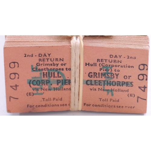 1194 - Humber Ferry tickets, 250 consecutive Edmondson tickets from Hull Corporation Pier to Grimsby or Cle... 