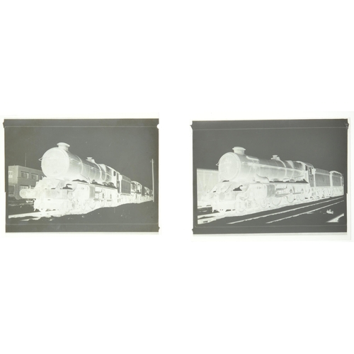 1197 - Negatives, large format, noted GWR locos Bristol area, Bulleids at Woodhams, signal boxes. etc. (37)