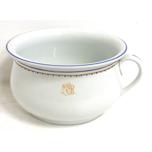 188 - LNER chamber pot by Minton, good condition & attractively decorated. (A1) (Dispatch by Mailboxes/Col... 