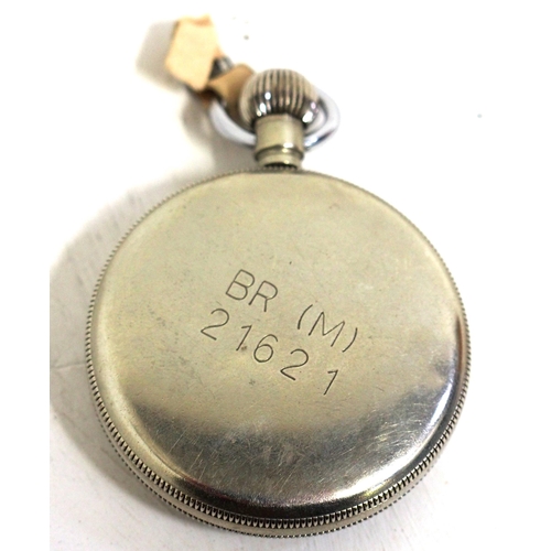 199 - British Railways (Midland) pocket watch by Phenix, rear of case engraved BR(M) 2162 1, works when wo... 