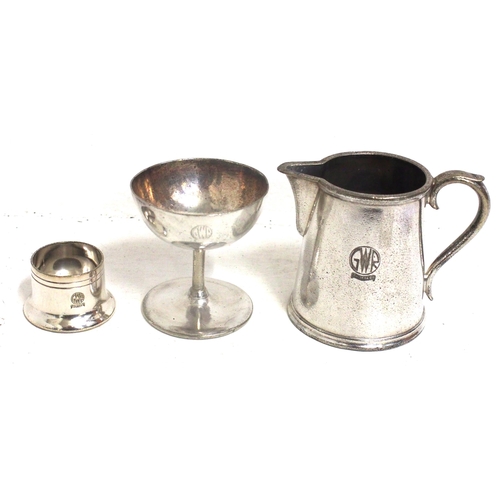 200 - Great Western Railway plated tableware -  GWR Hotels hot water jug by Mappin & Webb, good condition,... 