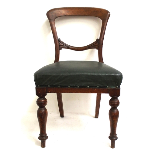 236 - LNWR upholstered office chair, LNWR on underside, good condition, seat 18½