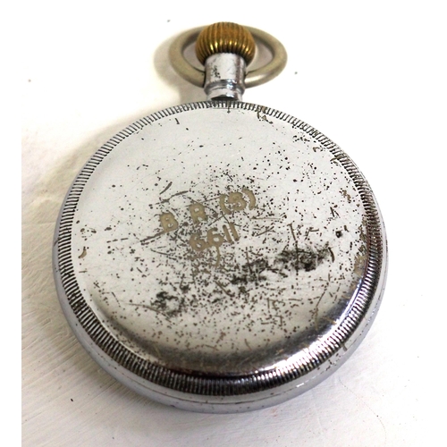 257 - British Railways (Southern) pocket watch by Recta rear engraved BR(S) 6611, works when wound.(D2) (D... 