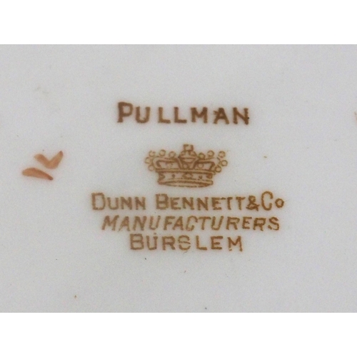 273 - Pullman Car Co. Dunn & Bennett 1908 issue porcelain - side plate, teacup & saucer, all in very good ... 