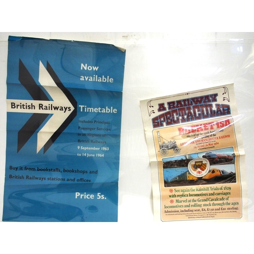 279 - Posters, Barnstaple, Ilfracombe and Okehampton, train services, 1971 also Rail150 celebrations, BR t... 