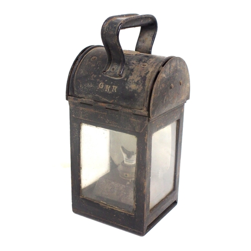 344 - GNR general purpose handlamp complete with correct stamped GNR reservoir, complete ex service condit... 