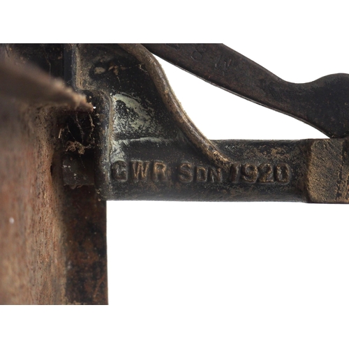 367 - Great Western Railway (GWR SDN 1920 cast into mechanism) paper punch - punches one hole in corner of... 