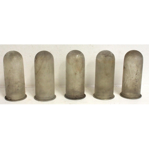 381 - Quantity of glass oil lamp flus/chimneys - five 3