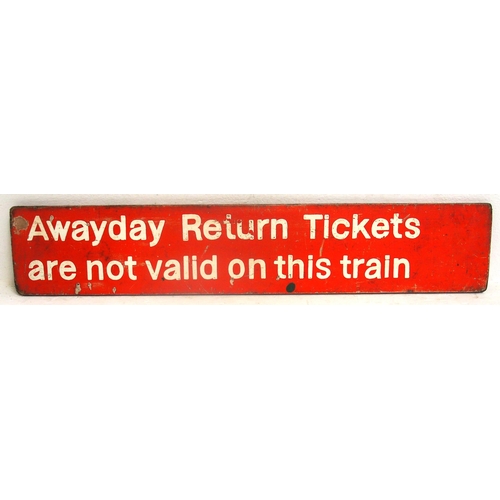 407 - Hand painted wooden station notices ref Validity of Tickets, 32