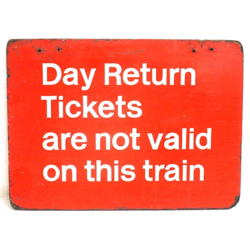 407 - Hand painted wooden station notices ref Validity of Tickets, 32