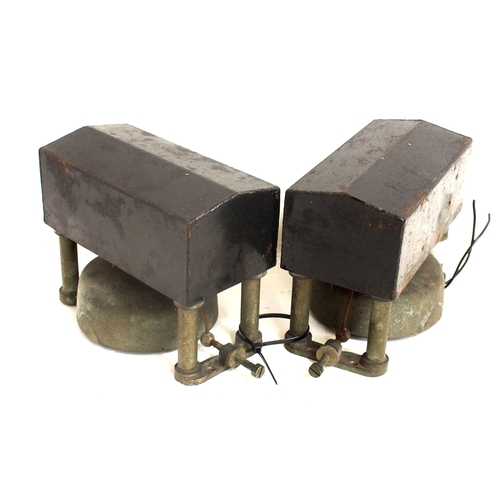 472 - LNWR steel cased signal box bells (non-tapper), ex service condition. (2) (B2) (Dispatch by Mailboxe... 