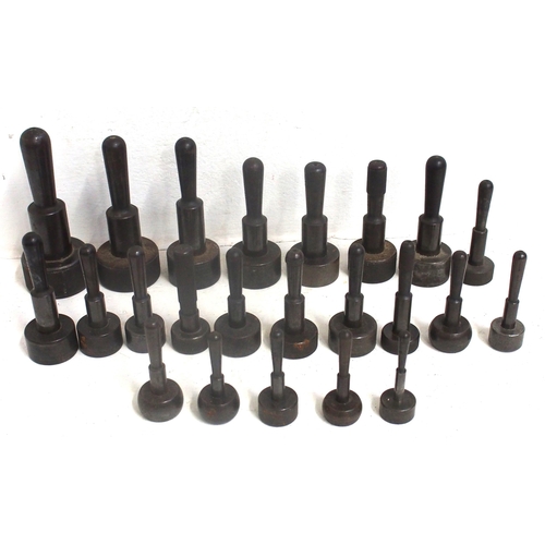 502 - GWR steel Plug Gauges - finely ground to tight tolerances to check the bore of a hole, imperial diam... 