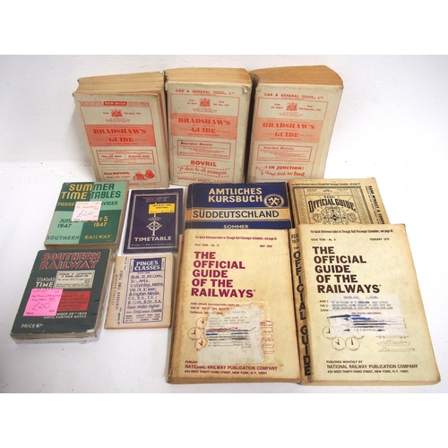 539 - Quantity of timetables including Bradshaws, DB, USA - a box full as per images. (D3) (Dispatch by Ma... 