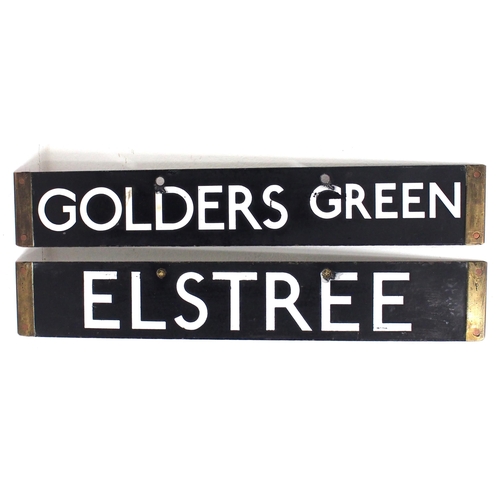 561 - London Transport enamel train destination boards - 