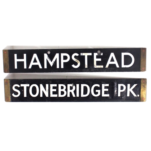 561 - London Transport enamel train destination boards - 