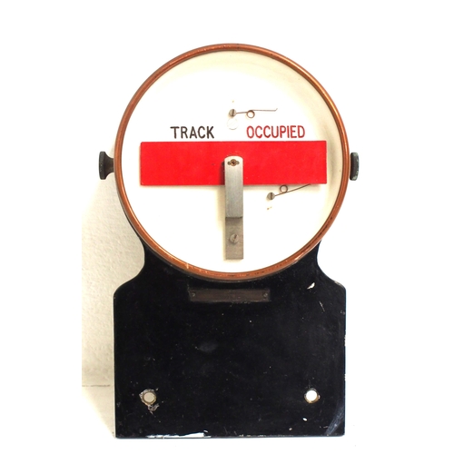 577 - GWR Thompson brass cased track circuit indicator, one of the later copper cased variants, no angle i... 