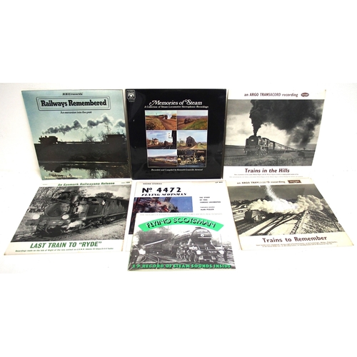 591 - Large quantity of audio records (LPs) of steam trains including Argo, BBC, including London's last t... 