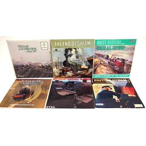 591 - Large quantity of audio records (LPs) of steam trains including Argo, BBC, including London's last t... 