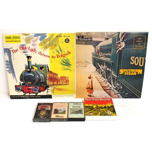 591 - Large quantity of audio records (LPs) of steam trains including Argo, BBC, including London's last t... 