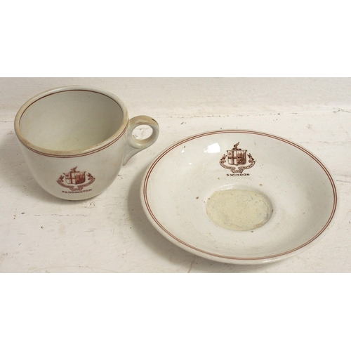 592 - GWR Refreshment Department (brown logo) teacup 