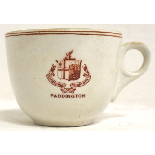 592 - GWR Refreshment Department (brown logo) teacup 