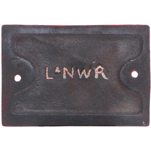 603 - LNWR lever backplate, CHESTER STARTING, cast iron, 5½