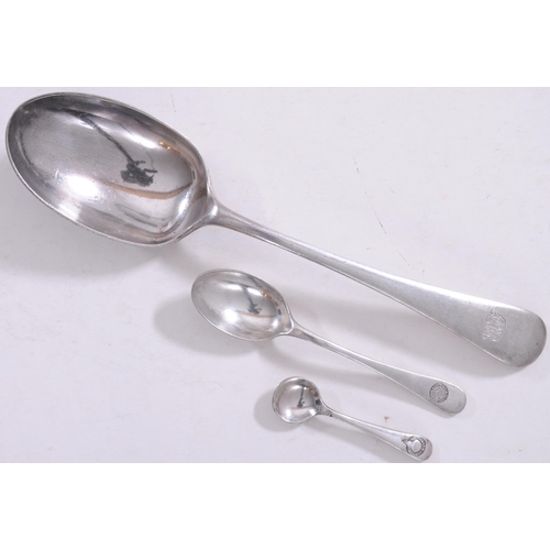 604 - Cutlery, LSWR serving spoon, monogram, 8½