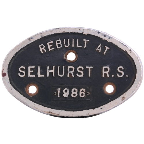 606 - Worksplate, REBUILT SELHURST R.S., 1986, from a de-icing unit. Resin, 7¼