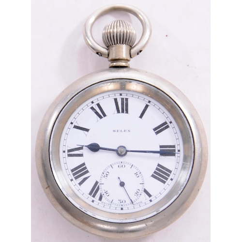 614 - LNER pocket watch by Selex, LNER 5073 RELIEF on the back of the case, runs when wound.