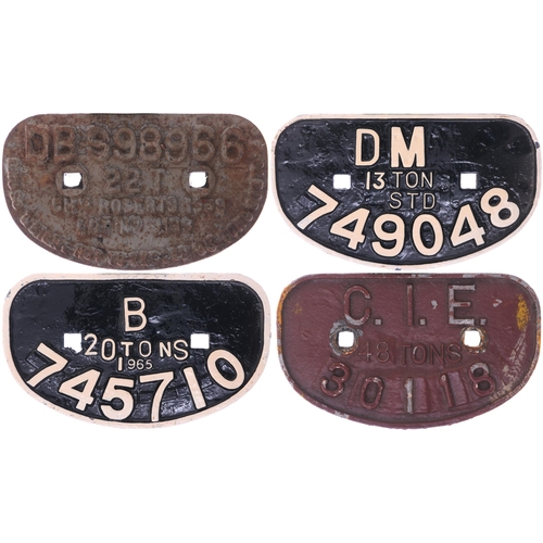 621 - D wagon plates , as shown. (4)