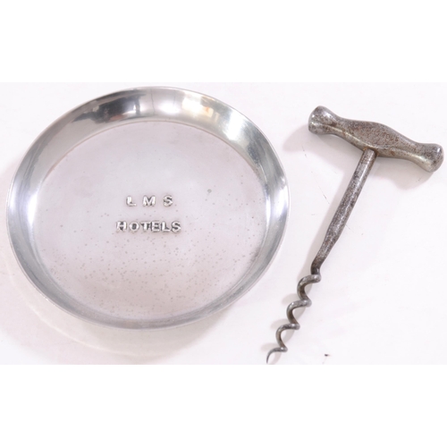 626 - LMS Hotels ashtray, stainless steel, 4½