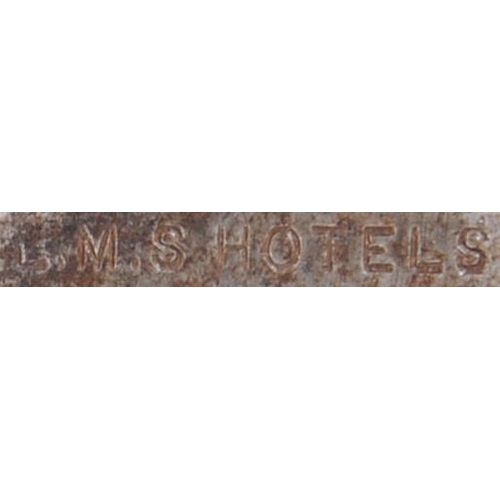 626 - LMS Hotels ashtray, stainless steel, 4½