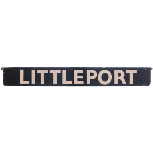 636 - Liverpool Street departure indicator plates, LITTLEPORT, YARMOUTH (VAUXHALL), SUDBURY, painted steel... 