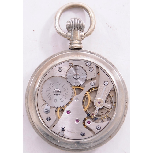 639 - LPTB pocket watch by Lanco, the back of the case marked LPTB 2088, runs when wound.