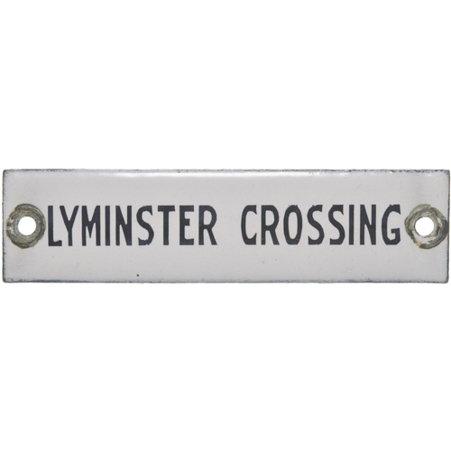 640 - SR instrument plate. LYMINSTER CROSSING, a box east of Ford on the Sussex Coast route, enamel, lengt... 