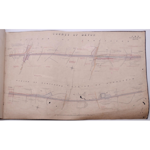 651 - Plans, GWR, SOUTH DEVON RAILWAY 194-206 Miles Part One, covers Exeter St Davids to Exminster, on thr... 