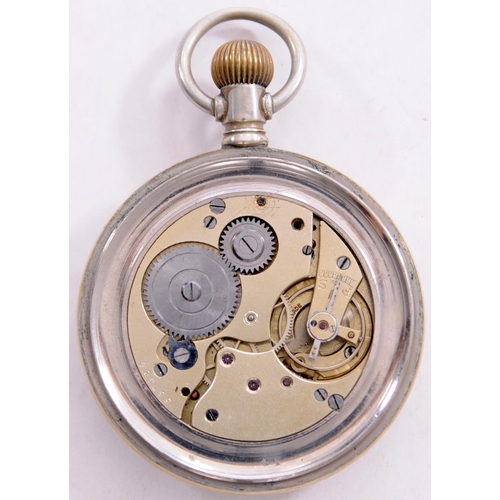 663 - LSWR pocket watch, GOODS 3378 L&SWR on the back of the case, runs when wound.